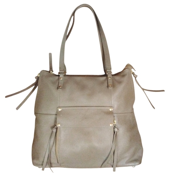 Kooba Gray/Taupe Leather Contemporary Travel Organizer Shoulder Bag - Picture 11 of 11